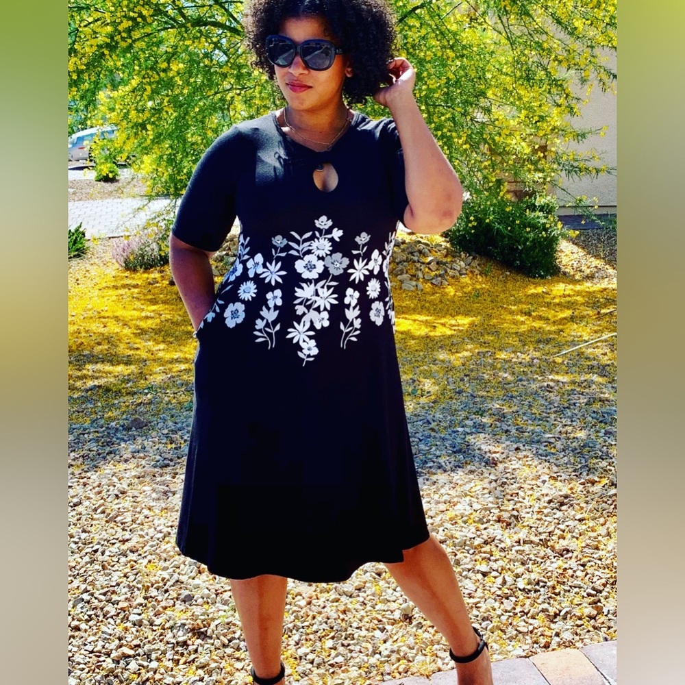 Spring swing dress with pockets